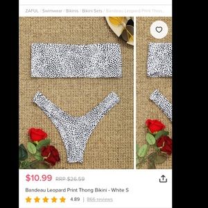 Out of stock leopard bandeau bikini